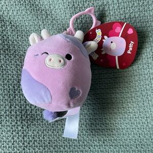 Valentine's Patty Cow Squishmallow Clip